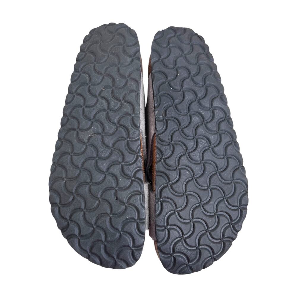 BIRKENSTOCK Lugano Soft Footbed Suede Leather Sandal in Gray Criss Cross W's 39 - Picture 11 of 12